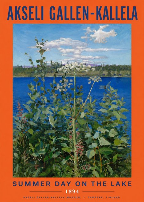 Akseli Gallen-Kallela Summer Day on the Lake No2 - Juliste