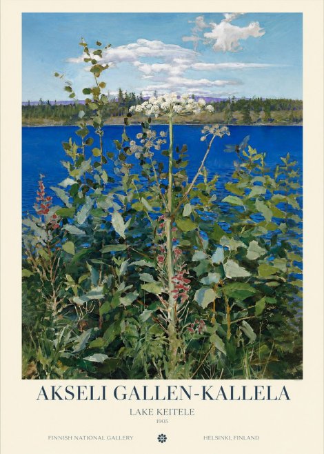 Akseli Gallen-Kallela Summer Day on the Lake No6 - Juliste