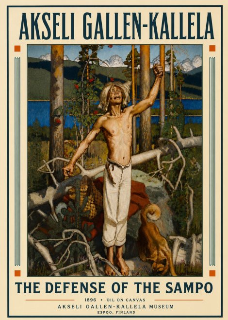 Akseli Gallen-Kallela The Defense of the Sampo No4 - Juliste