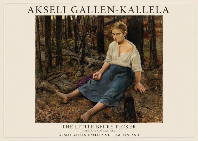 Akseli Gallen-Kallela The Little Berry Picker No1 - Juliste
