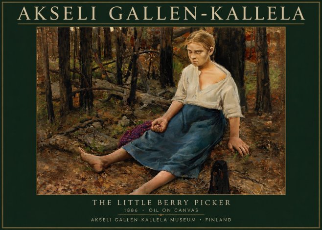 Akseli Gallen-Kallela The Little Berry Picker No3 - Juliste