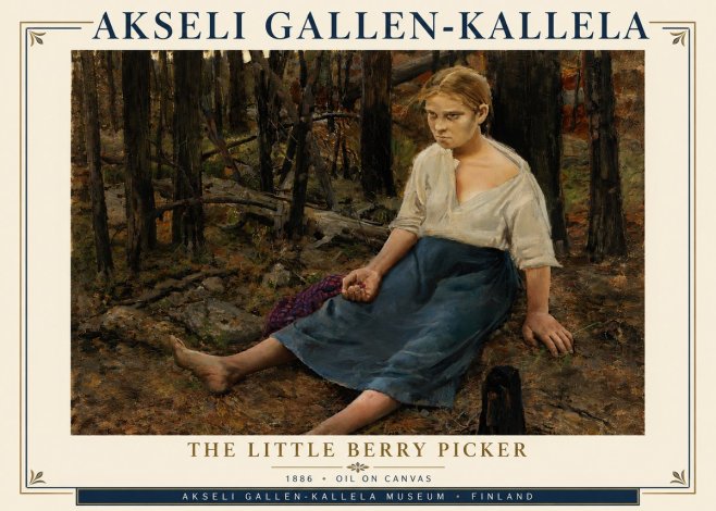 Akseli Gallen-Kallela The Little Berry Picker No4 - Juliste