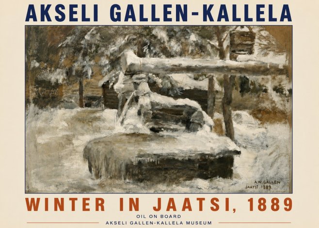 Akseli Gallen-Kallela Winter in Jaatsi, 1889 No4 - Juliste
