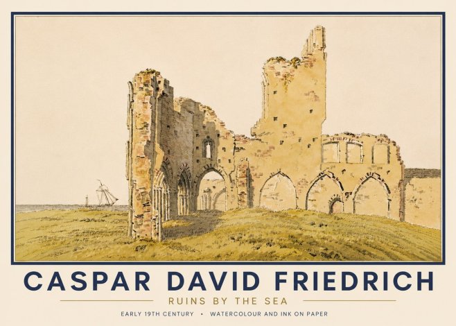 Caspar David Friedrich Ruins by the Sea No6 - Juliste
