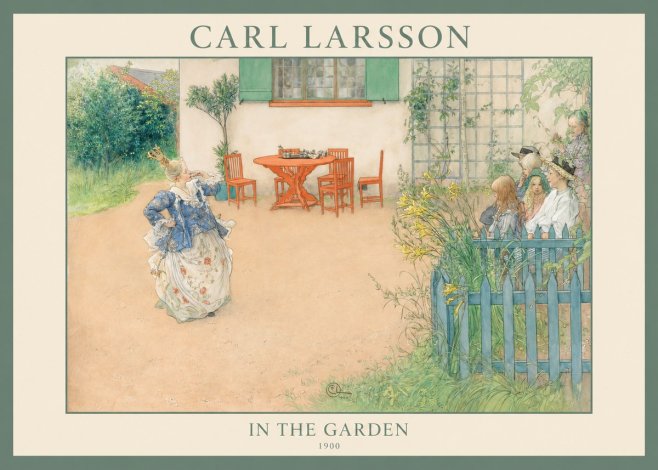 Carl Larsson In the Garden No1 - Juliste