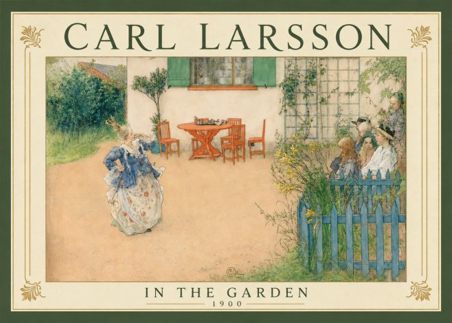Carl Larsson In the Garden No4 - Juliste