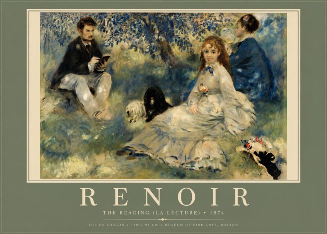 Renoir The Reading (La Lecture) No3 - Juliste