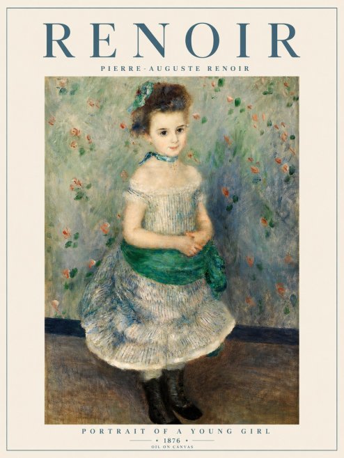 Renoir Portrait of a Young Girl I No5 - Juliste