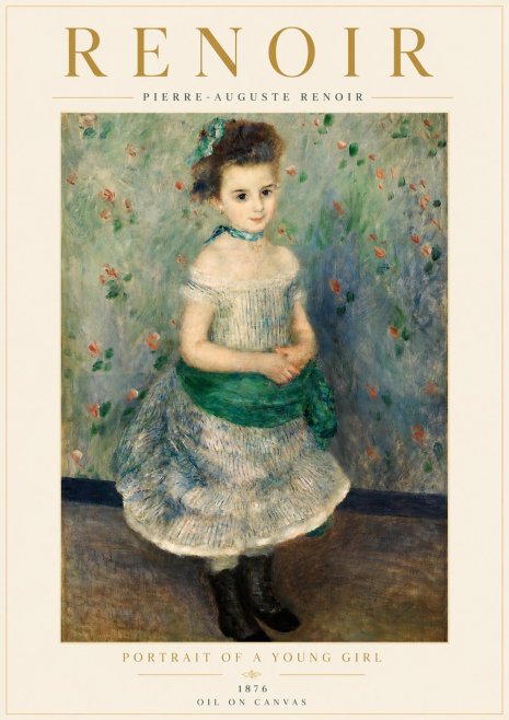Renoir Portrait of a Young Girl I No6 - Juliste