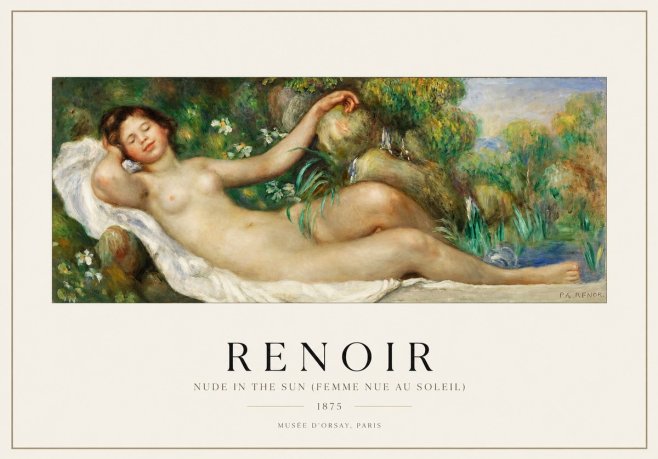 Renoir Nude in the Sun (Femme Nue Au Soleil) No1 - Juliste