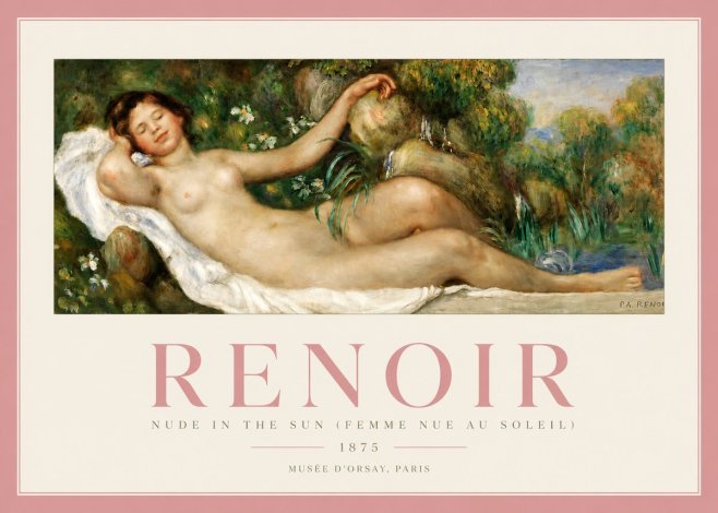 Renoir Nude in the Sun (Femme Nue Au Soleil) No3 - Juliste