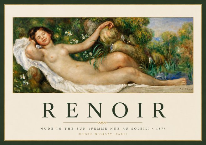 Renoir Nude in the Sun (Femme Nue Au Soleil) No5 - Juliste