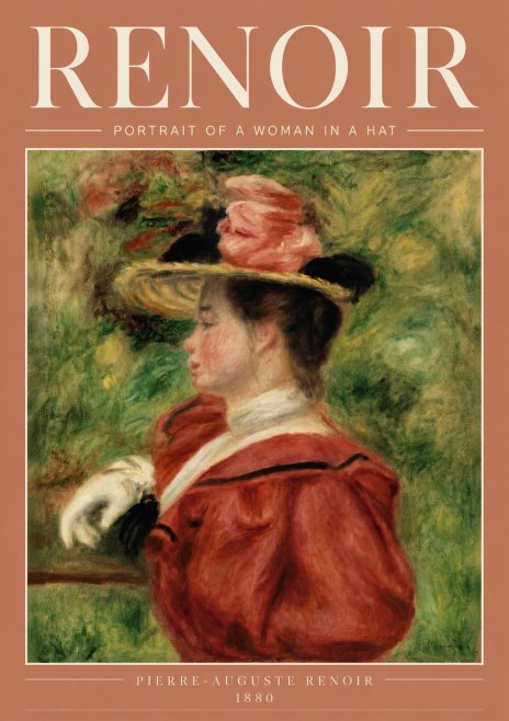 Renoir Portrait of a Woman in a Hat No4 - Juliste