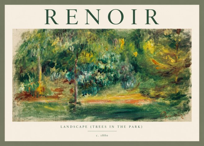 Renoir Landscape (Trees in the Park) No2 - Juliste