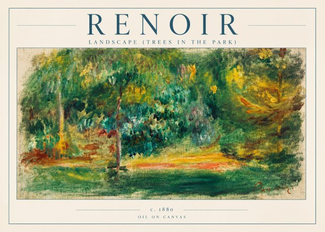 Renoir Landscape (Trees in the Park) No3 - Juliste