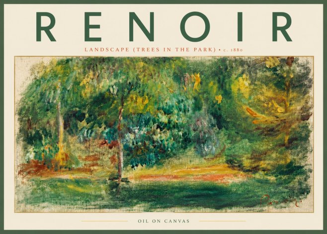 Renoir Landscape (Trees in the Park) No5 - Juliste