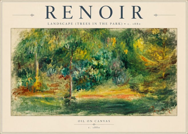 Renoir Landscape (Trees in the Park) No6 - Juliste