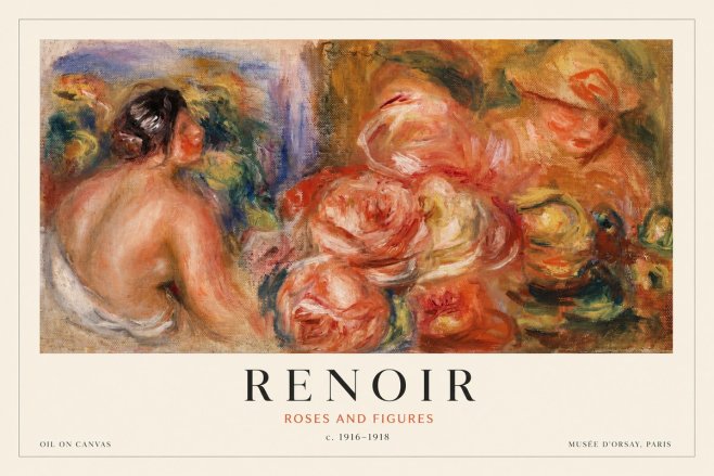 Renoir Roses and Figures No1 - Juliste