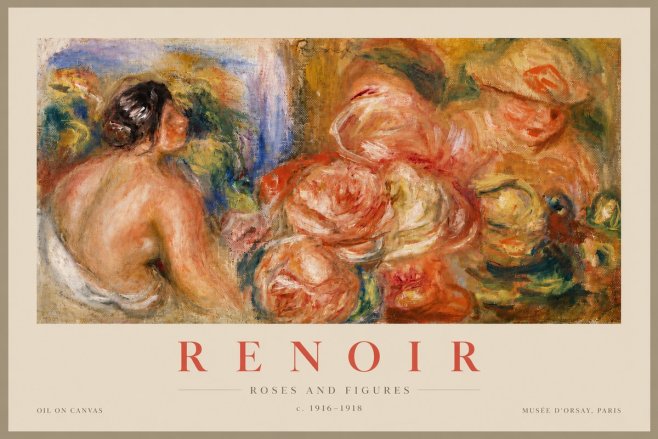 Renoir Roses and Figures No4 - Juliste