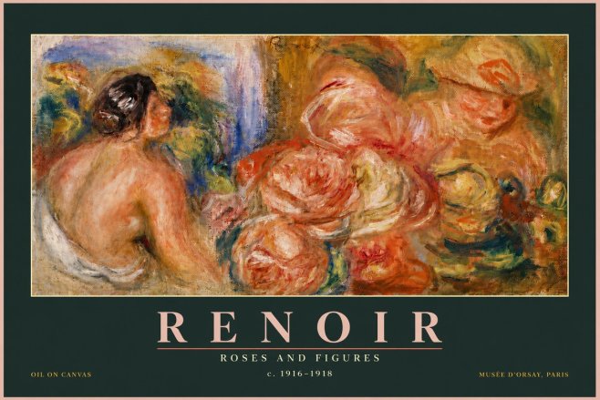 Renoir Roses and Figures No5 - Juliste