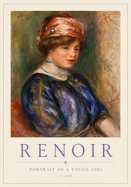 Renoir Portrait of a Young Girl II No3 - Juliste