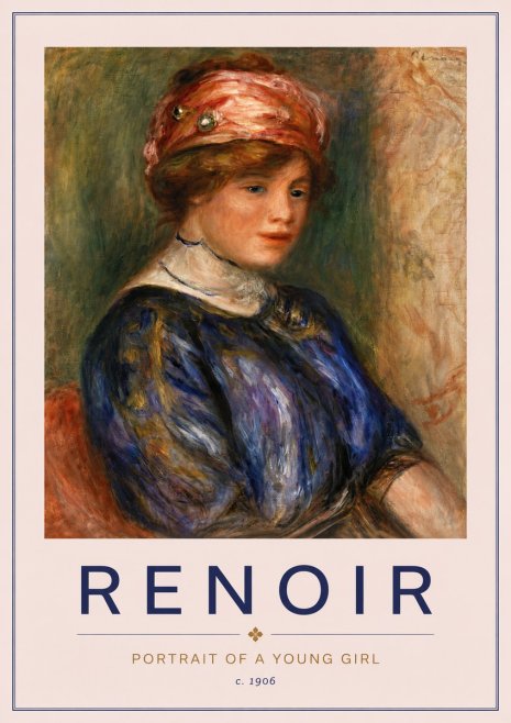 Renoir Portrait of a Young Girl II No6 - Juliste