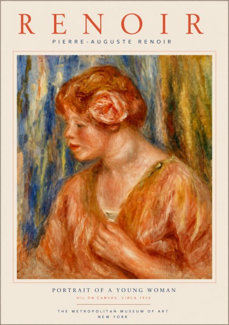 Renoir Portrait of a Young Woman No5 - Juliste