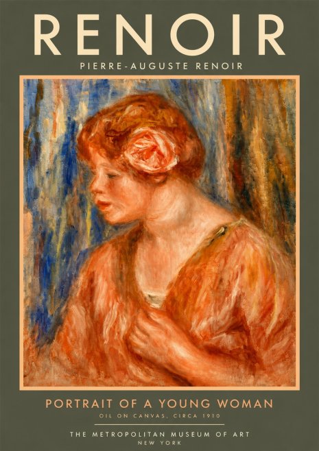 Renoir Portrait of a Young Woman No6 - Juliste