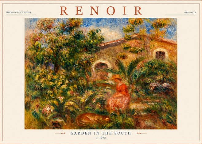 Renoir Garden in the South No3 - Juliste