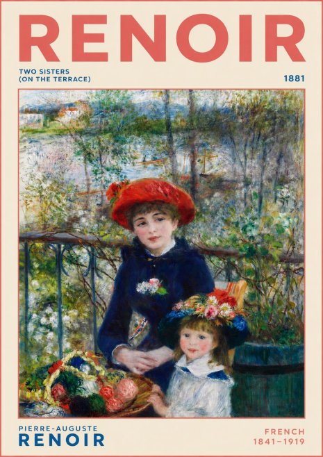 Renoir Two Sisters (on the Terrace) No2 - Juliste