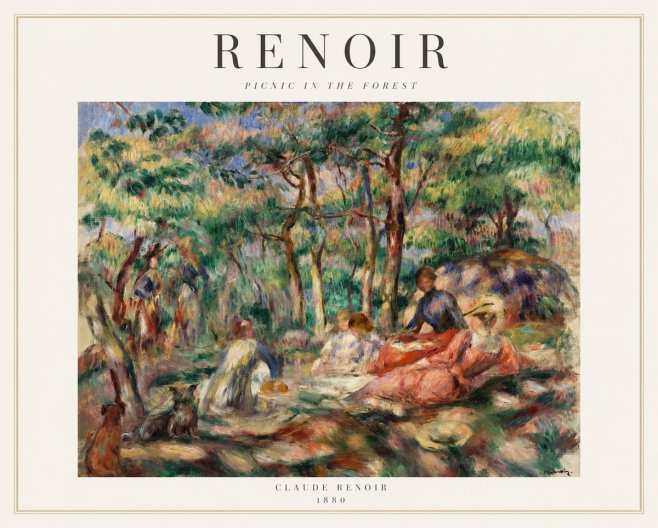 Renoir Picnic in the Forest No1 - Juliste