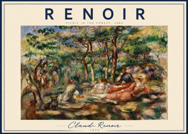 Renoir Picnic in the Forest No5 - Juliste