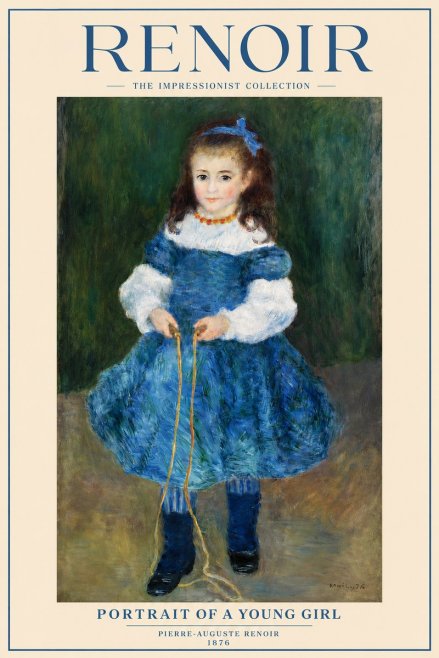 Renoir Portrait of a Young Girl III No2 - Juliste