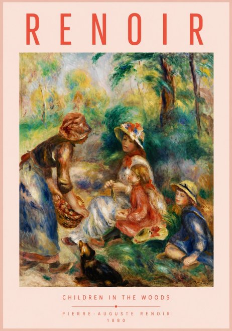 Renoir Children in the Woods No4 - Juliste