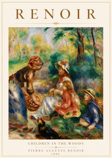 Renoir Children in the Woods No5 - Juliste