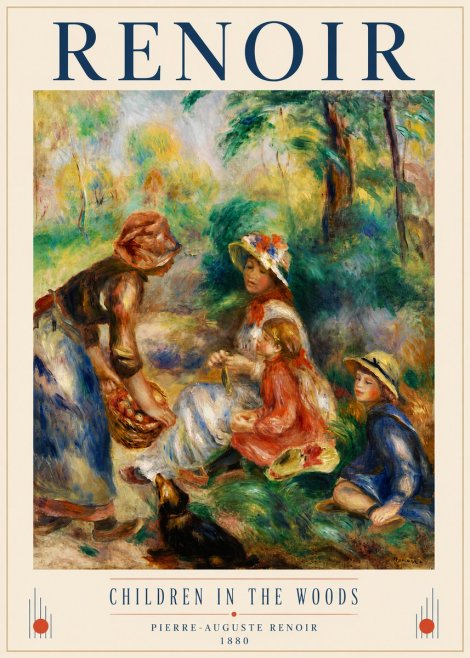 Renoir Children in the Woods No6 - Juliste