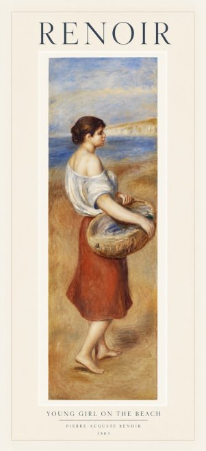 Renoir Young Girl on the Beach No1 - Juliste