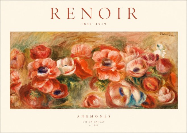 Renoir Anemones No1 - Juliste