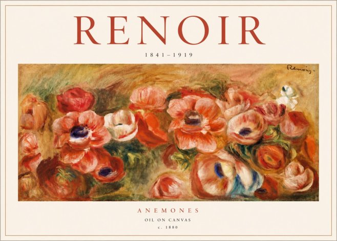 Renoir Anemones No2 - Juliste