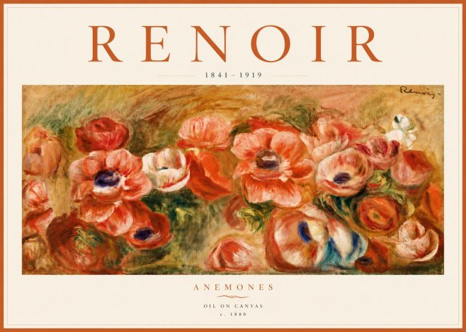 Renoir Anemones No4 - Juliste