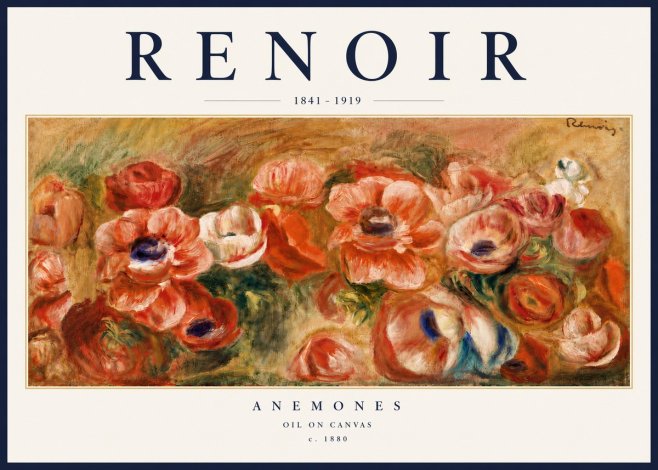 Renoir Anemones No6 - Juliste