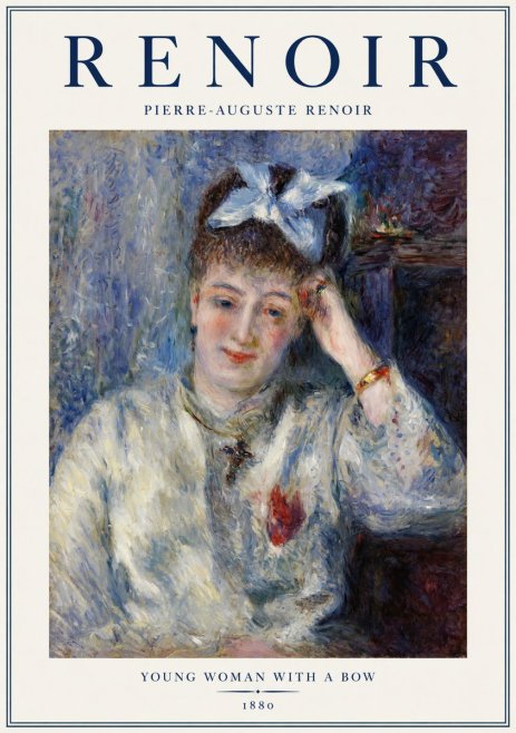Renoir Young Woman with a Bow No1 - Juliste