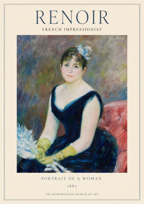 Renoir Portrait of a Woman I No1 - Juliste