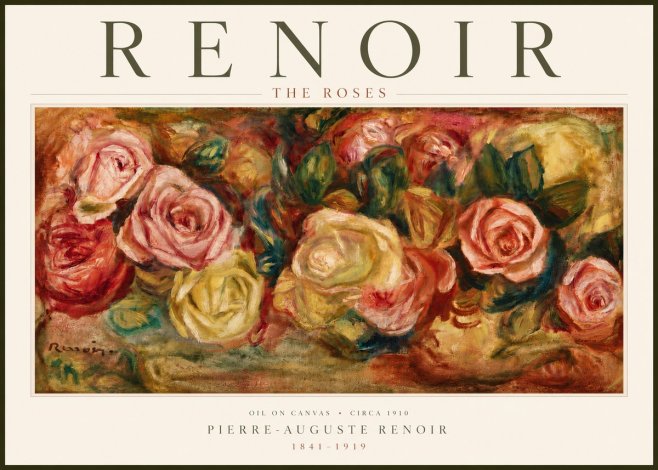 Renoir The Roses No5 - Juliste
