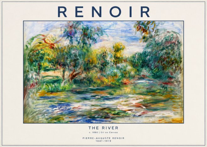 Renoir The River No2 - Juliste