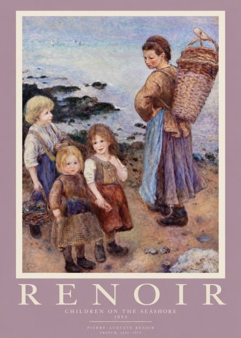 Renoir Children on the Seashore No2 - Juliste