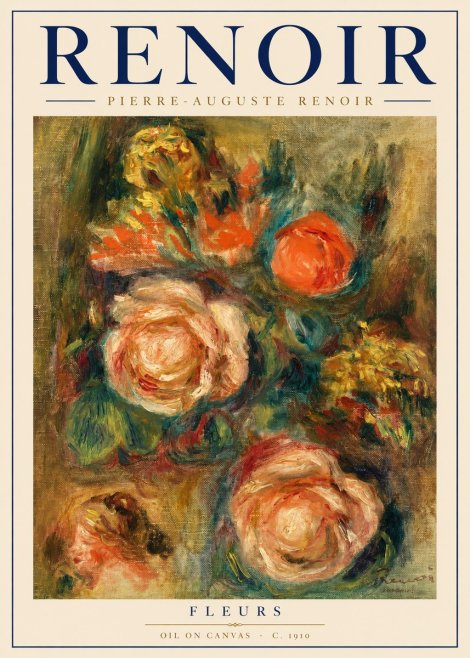 Renoir Fleurs No3 - Juliste