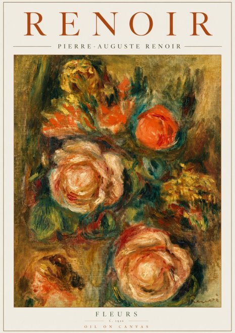 Renoir Fleurs No4 - Juliste
