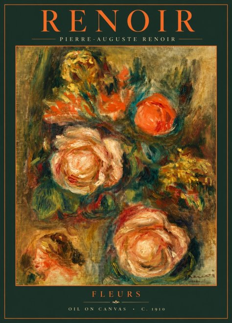 Renoir Fleurs No6 - Juliste