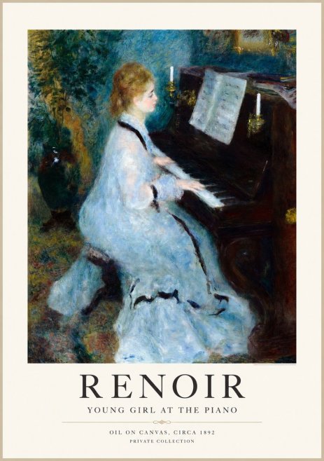 Renoir Young Girl at the Piano No1 - Juliste